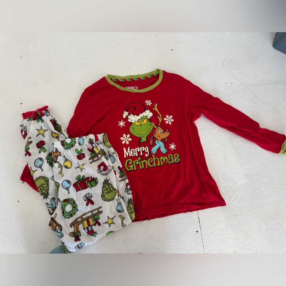Red Grinch Christmas Pajama Set